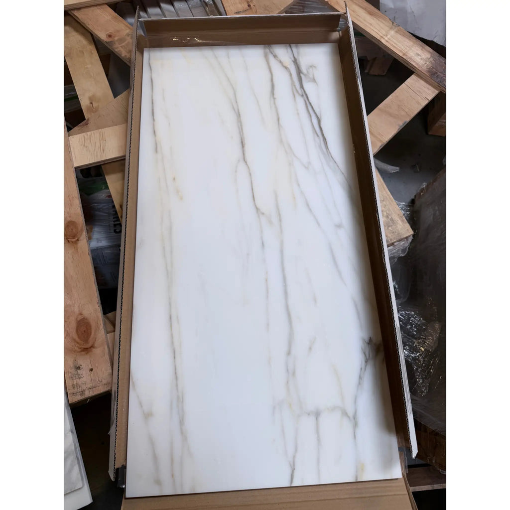 Calacatta Gold Marble 18x36 Polished Panel in Box