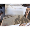 Polished Calacatta Gold marble slab with white gray veining, 18x36
