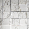 Calacatta Gold Marble 18X36 Polished or Honed in a white marble tile grid arrangement