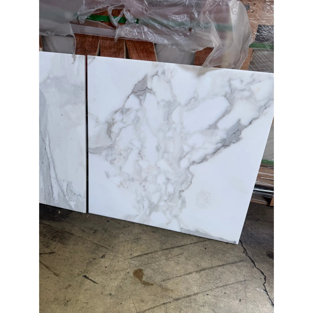 White marble-patterned tiles for Calacatta Gold Marble 24X24 polished or honed product