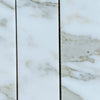 Calacatta Gold Marble 3X12 Picket Mosaic featuring elegant marble-patterned tiles