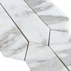 Calacatta Gold Marble 3x12 Picket Mosaic featuring elegant white marble tiles