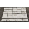 Calacatta Gold 3x6 polished white marble mosaic tiles with gray veining