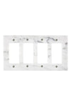 Calacatta Gold 	Marble 4 Gang ROCKER Switch Wall Plate
