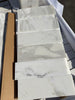 Calacatta Gold Marble 4x12 Polished White Subway Tiles with Gray Veining
