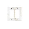 Calacatta Gold Marble Double Rocker Switch Wall Plate with elegant marble pattern