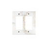 Calacatta Gold Marble Double Rocker Switch Wall Plate showcasing elegant design