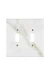 Calacatta Gold 	Marble Double TOGGLE Plate Switch Wall Plate