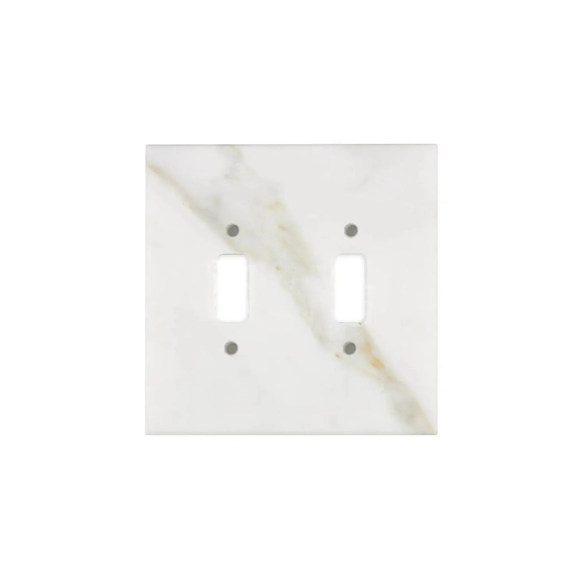 Calacatta Gold Marble Double Toggle Switch Plate