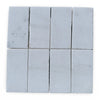 Rectangular gray stone tiles of Calacatta Gold Marble with a sand-blasted finish