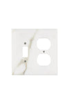 Calacatta Gold 	Marble TOGGLE - DUPLEX Switch Wall Plate