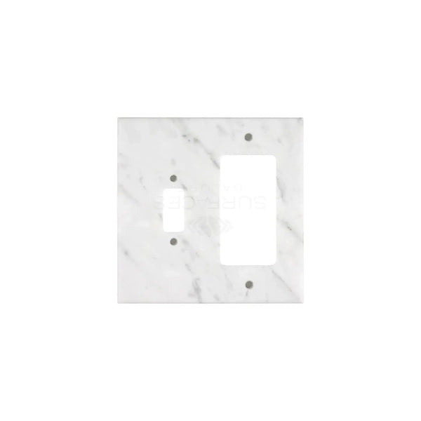 Calacatta Gold Marble Toggle Rocker Switch Wall Plate with elegant marble pattern