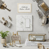 Calacatta gold marble toggle rocker switch wall plate in white marble with subtle gray veining and modern design