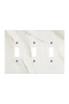Calacatta Gold 	Marble Triple TOGGLE Plate Switch Wall Plate