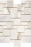 Calacatta Gold Mini-Versailles Pattern Mosaic Marble Tile Polished or Honed