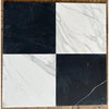 Calacatta Gold Octagon Mosaic Marble Tile in a luxurious checkerboard pattern