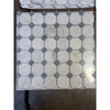 Calacatta Gold Octagon mosaic marble tile with blue-gray diamond accents
