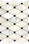 Calacatta Gold Octave (Long Octagon) (w/ Black) Mosaic Marble Tile Polished or Honed