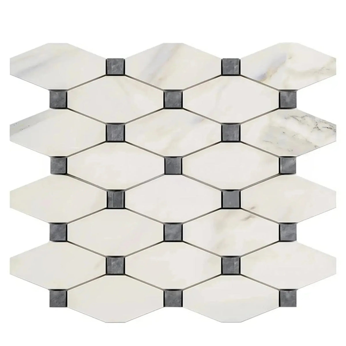 Calacatta Gold Octave Blue Gray Octagon | Surfaces Galore– SurfacesGalore