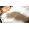 White geometrically patterned foam packaging for calacatta gold octave long octagon mosaic marble tile polished or honed