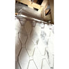 White marble Calacatta Gold octave long octagon mosaic tile with subtle gray veining in polished or honed finish