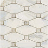 Calacatta Gold Octave Mosaic Marble Tile showcasing elegant white marble tile pattern