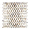 Calacatta Gold Penny-Round Mosaic Marble Tile Polished or Honed Circular Mosaic Sheet