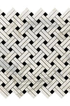 Calacatta Gold Stanza (w/Black) Mosaic Marble Tile Polished or Honed