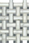 Calacatta Gold Triple-Weave (w/Blue-Gray) Mosaic Marble Tile Polished or Honed