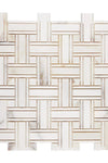 Calacatta Gold Triple-Weave (w/Calacatta Gold) Mosaic Marble Tile Polished or Honed