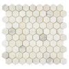 Calacatta Oliva Marble Hexagon Mosaic Tile Sheet in Polished or Honed Finish
