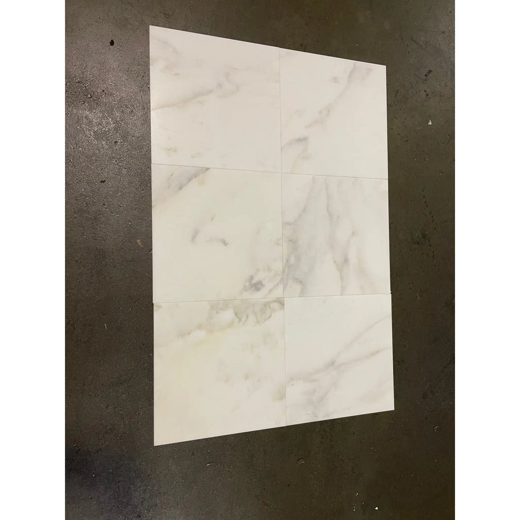 Marble-patterned floor tiles from Calacatta Oliva Marble 12x24 polished or honed finish