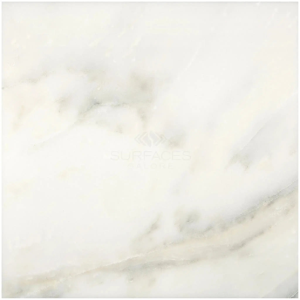 Calacatta Oliva Marble 18X18 Tile Polished or Honed in exquisite white marble finish
