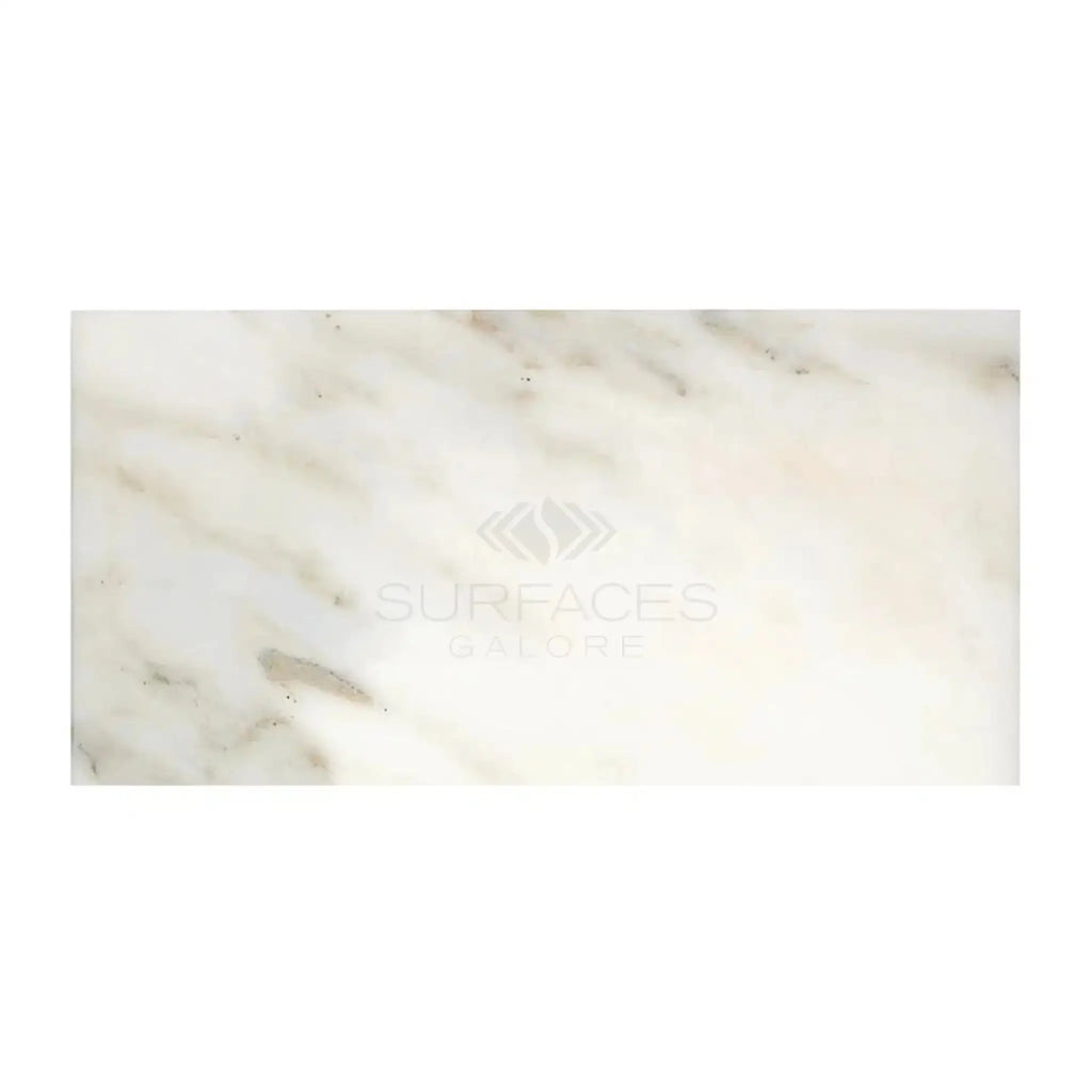 Rectangular Calacatta Oliva Marble slab in polished or honed finish 18X36 tile
