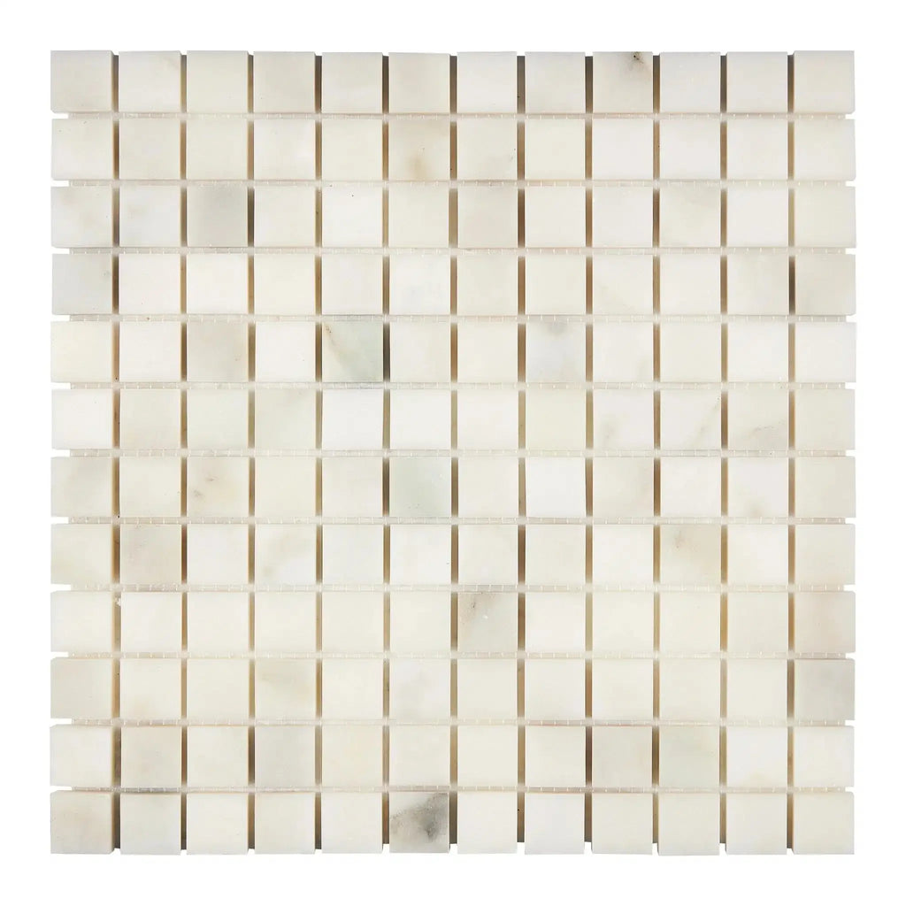 Calacatta Oliva Marble 1X1 Mosaic Tile Sheet in Polished or Honed Finish