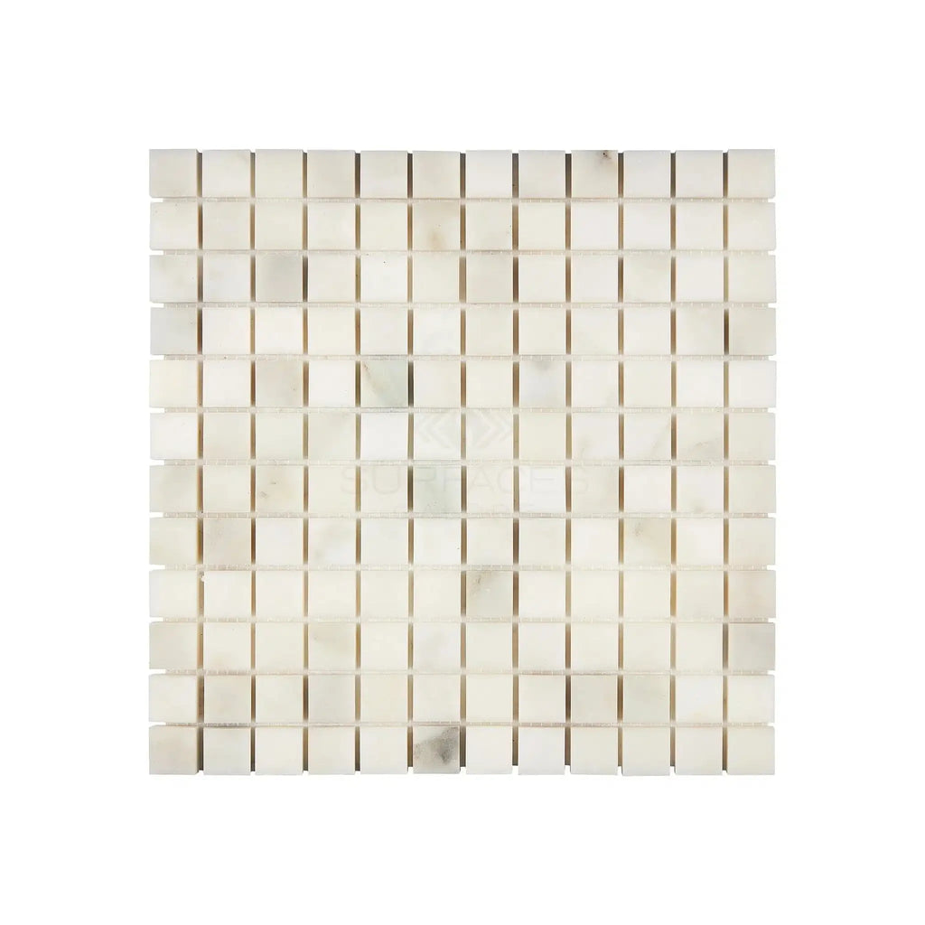 Calacatta Oliva Marble 1X1 Mosaic Tile Sheet in Polished or Honed Finish