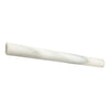 White marble cylinder from Calacatta Oliva Marble 1X12 Quarter-Round Molding Trim