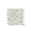 Calacatta Oliva Marble 1X2 Brick Mosaic Tile in White Polished or Honed Finish