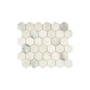 Calacatta Oliva Marble 2 Inch Hexagon Mosaic Tile Sheet in Polished or Honed Finish