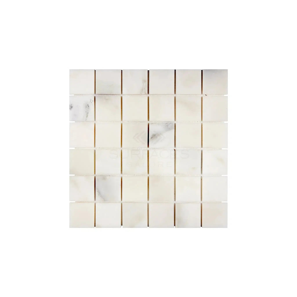 Calacatta Oliva Marble 2X2 Polished or Honed Square Mosaic Tile Display Image