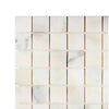 Calacatta Oliva Marble 2X2 Polished or Honed White Marble Mosaic Tile Display