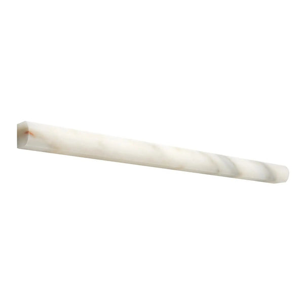 Rectangular marble trim piece for Calacatta Oliva Bullnose Liner Molding Polished or Honed