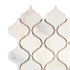 Calacatta Oliva Marble 3 inch Lantern Arabesque tile pattern in polished or honed finish