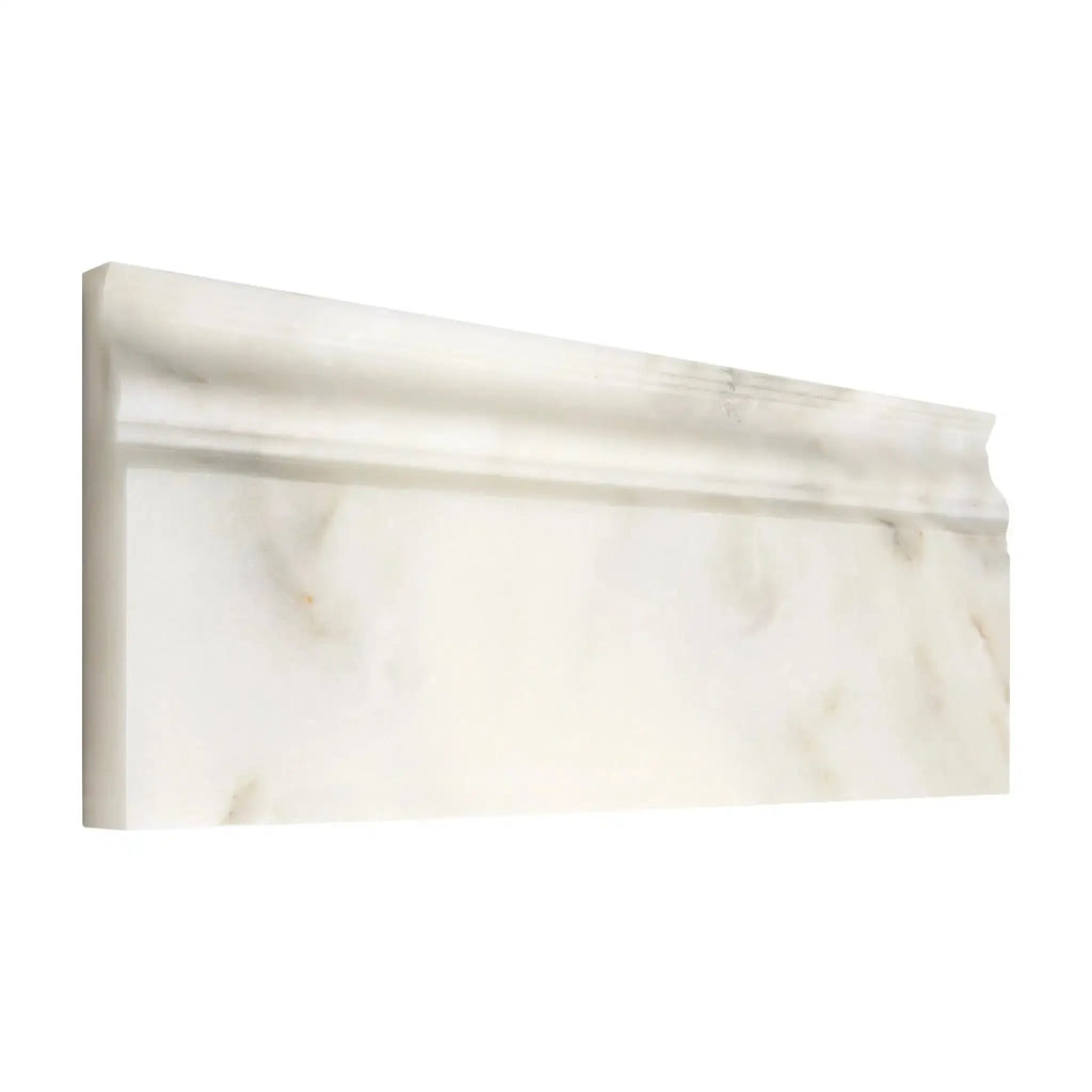 Calacatta Oliva Marble 4 3/4X12 Baseboard Molding Trim in polished or honed finish