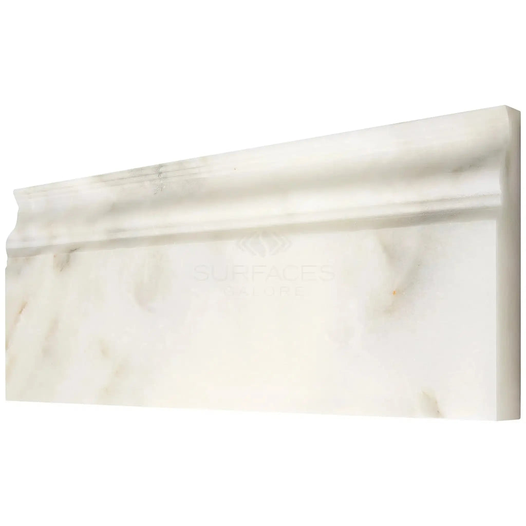 Calacatta Oliva Marble 4 3/4X12 Baseboard Molding Trim in polished or honed finish