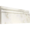 Calacatta Oliva Marble 4 3/4X12 Baseboard Molding Trim in White Polished or Honed Finish