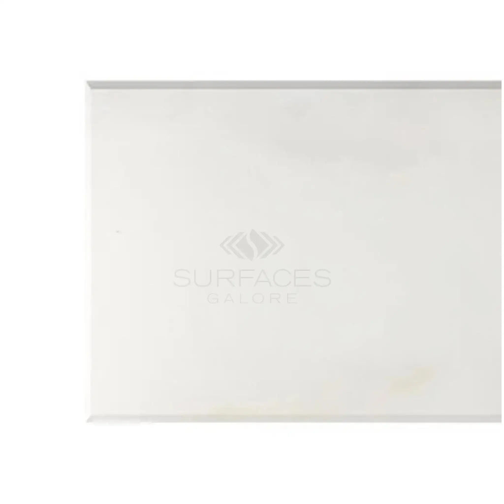 Calacatta Oliva Marble 4X12 Deep-Beveled Tile Polished-Honed Rectangular White Surface