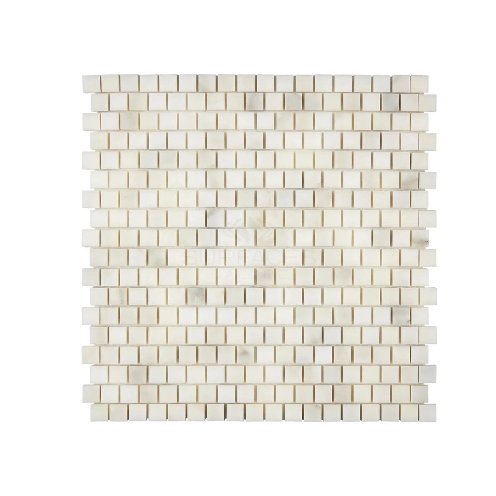 Square marble mosaic tile sheet of Calacatta Oliva Marble in polished or honed finish