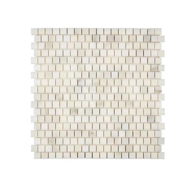 Square marble mosaic tile sheet of Calacatta Oliva Marble in polished or honed finish