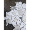 Calacatta verde royale blossom marble mosaic 12x12 honed tiles with white and gray intricate floral patterns